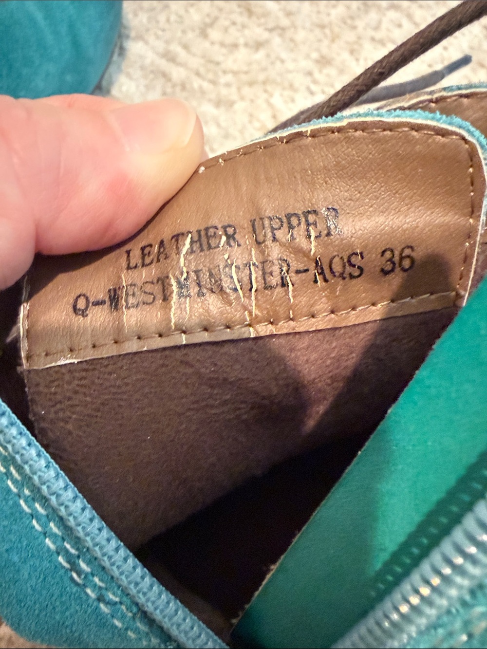 L’Artiste by Spring Step Size 36 US 5.5-6 Rare Westminster Wedge Booties teal - Picture 12 of 17